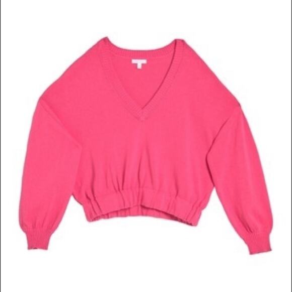 Abound Pink Magenta V-Neck Knit Sweater NWT Size XXL - Picture 1 of 9